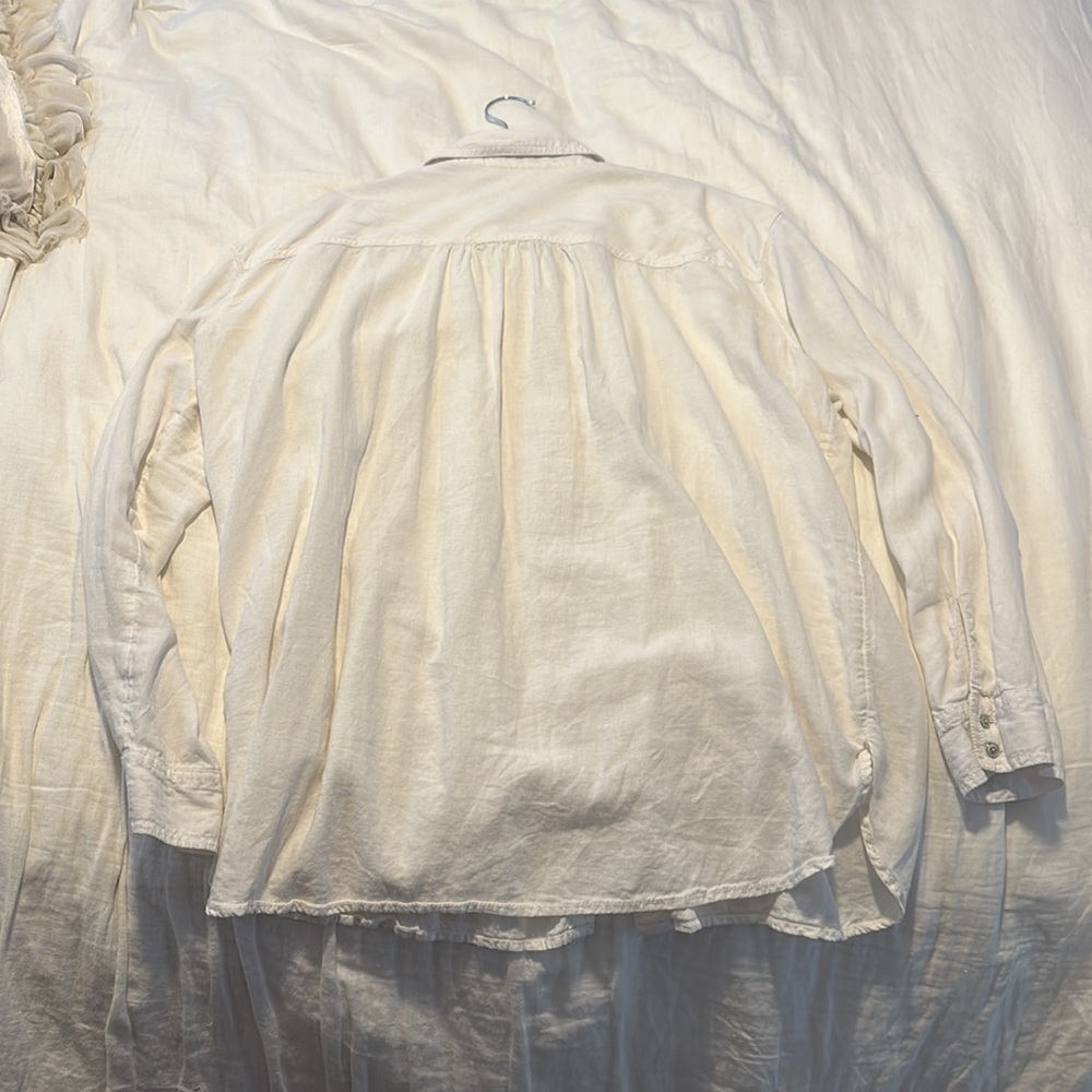 Carlson linen blend button up white shirt - Picture 6 of 6